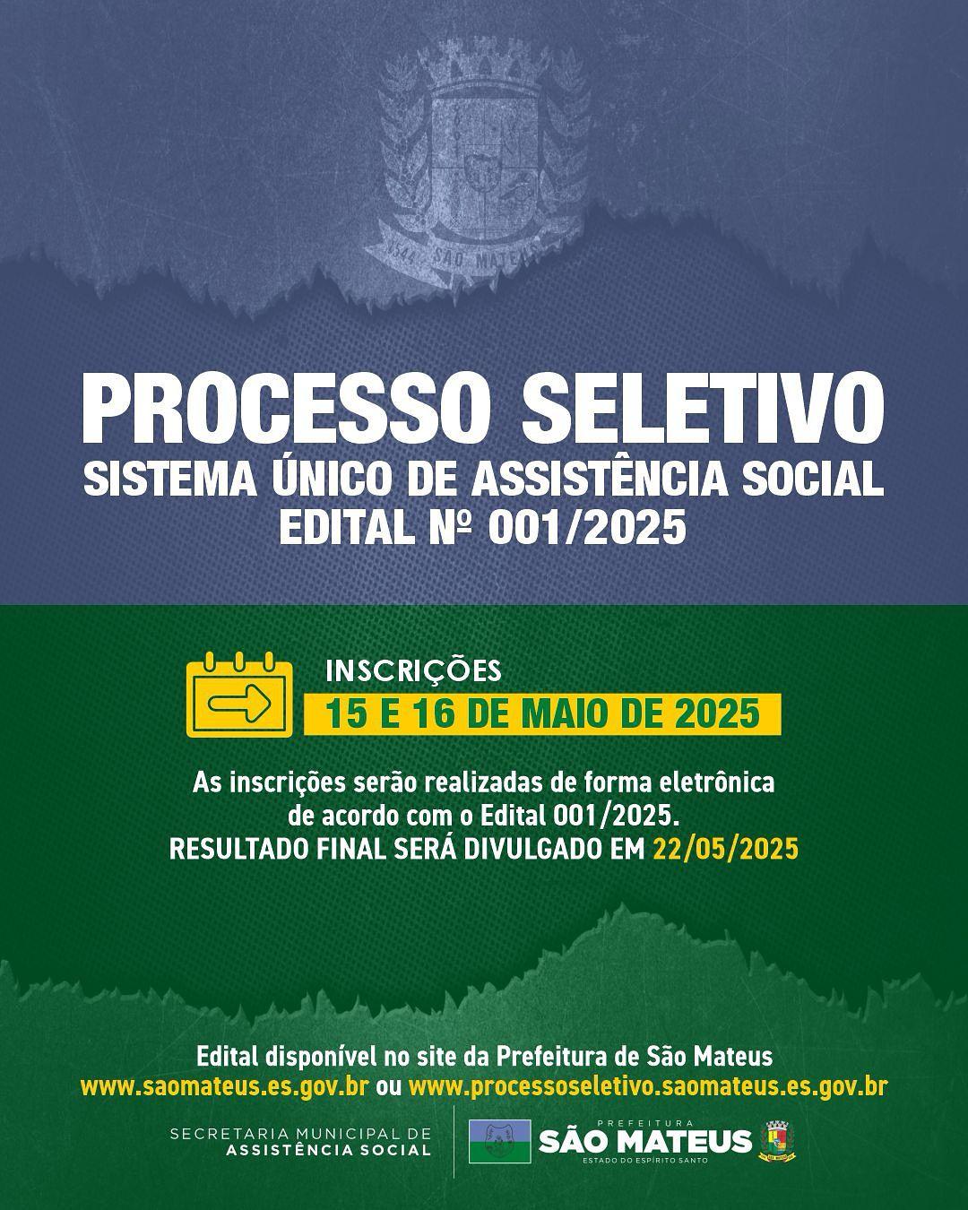 PREFEITURA DE SÃO MATEUS-ES ANUNCIA PROCESSO SELETIVO SIMPLIFICADO